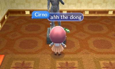Donny appreciating hard rock in Animal Crossing.