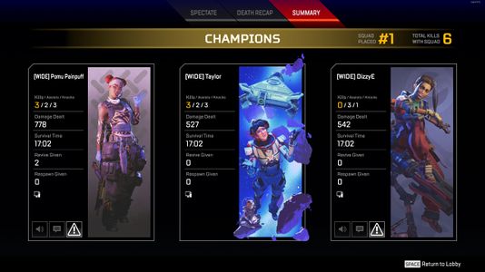 The Biggers secure their first dub in Apex Legends.